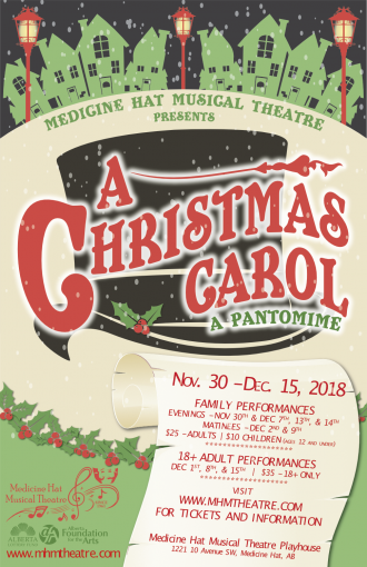 A Christmas Carol - A Pantomime Poster - Medicine Hat Musical Theatre