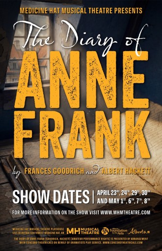 Diary of Anne Frank Poster - Medicine Hat Musical Theatre